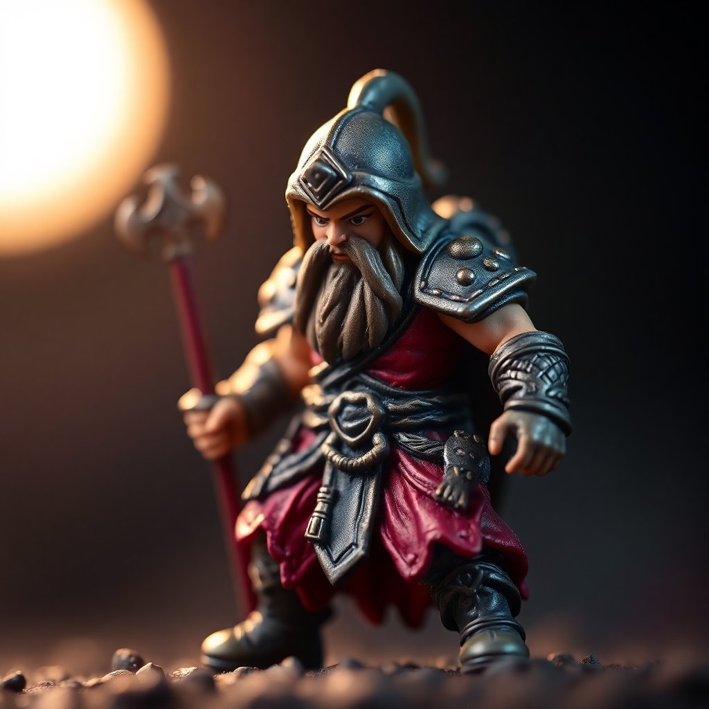 Beautifully painted miniature fantasy figure